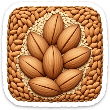 Grain of almond and oats sticker