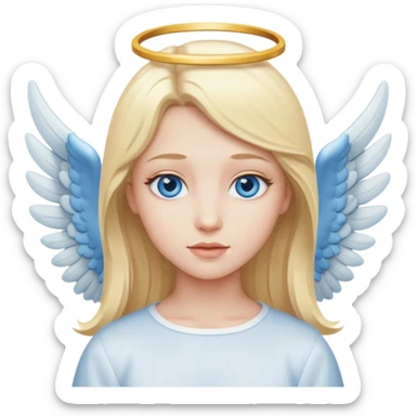 Blonde angel, blue eyes sticker