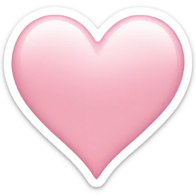 Light pink heart  sticker