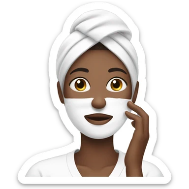 person doing skincare sticker