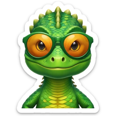 a lizard in sunglasses sticker