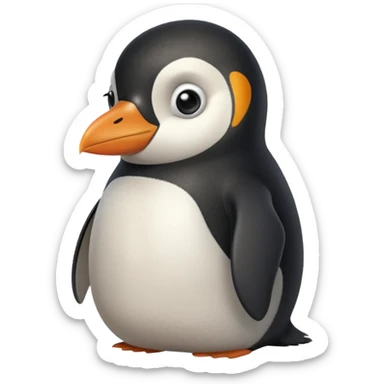 bombastic side eyeing penguin suspicious looking side ways eyes looking forward  sticker