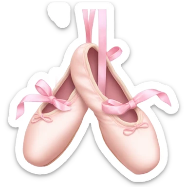 pastel pink ballet shoes sticker