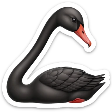 emoji blach swan copier sticker