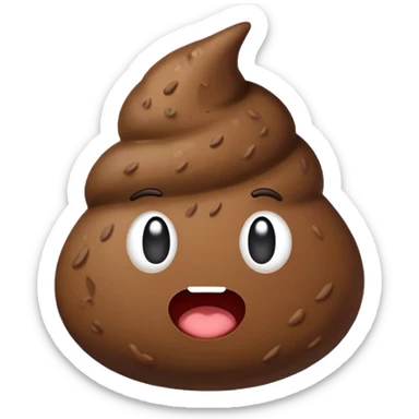 turd falling sticker
