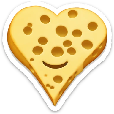 cheese heart sticker