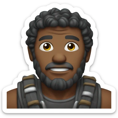 in attacking giants, create a  emoji describe alan 's mood in front of the sea sticker