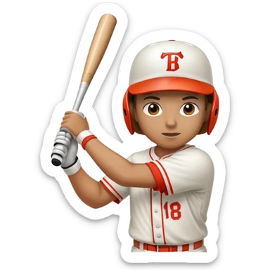 person hitting a home run sticker