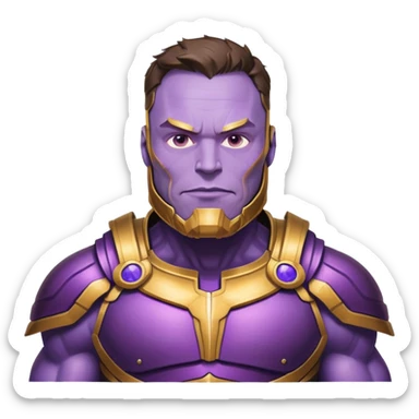 Elon musk dressed as Thanos sticker