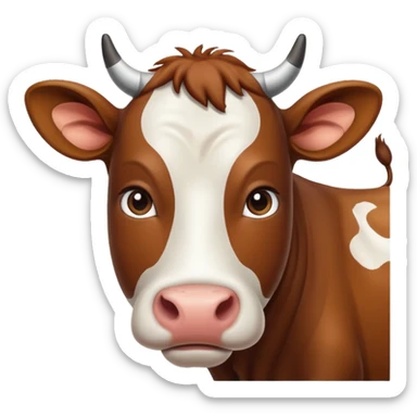 Vaca viendo a la nada sticker