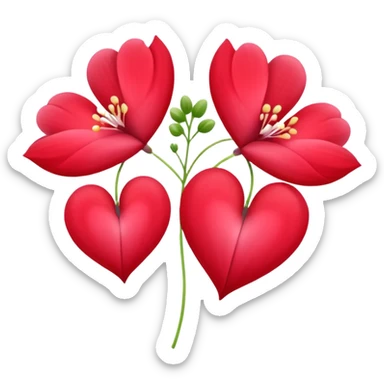 Dicentra spectabilis in red sticker