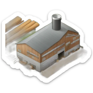 modern lumber factory sticker