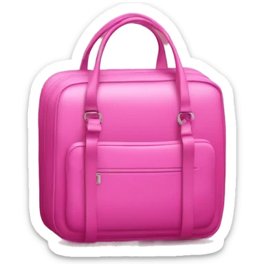 Pink bag with a dj on top  sticker