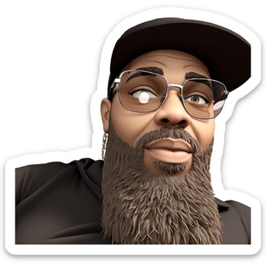 cool guy with stylish shades sticker