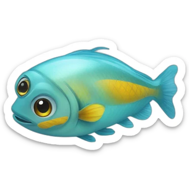 fish snorkeling sticker