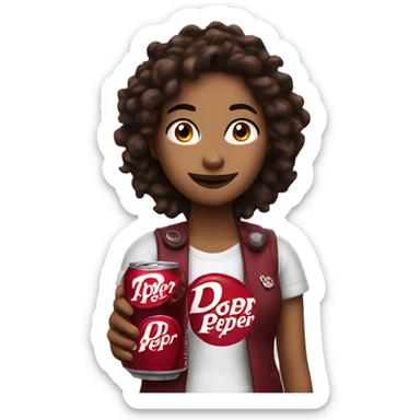 tara yummy holding dr pepper sticker