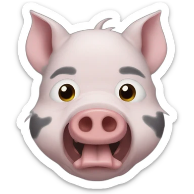 inosuke pig face from demon slayer sticker