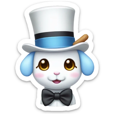 cinnamonoll with a top hat sticker