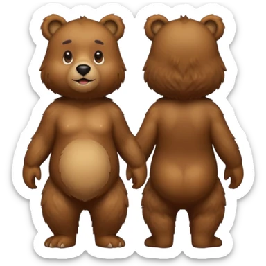 Un oso parado en 2 patas sticker