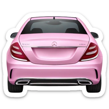 Mercedes Benz pink with white back griund sticker
