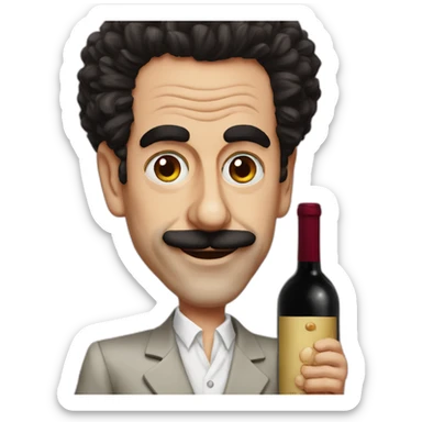 borat-with-wine sticker