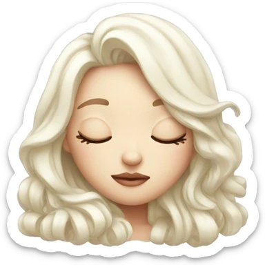 white girly too sleepy sticker