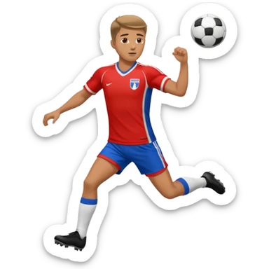 footballer kicking sticker