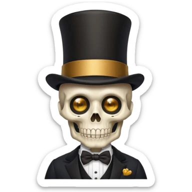 Rich uncle skeleton sticker