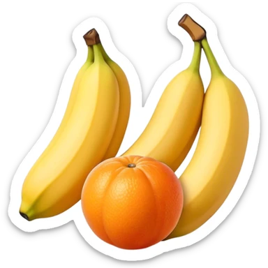 plum clementine and banana sticker