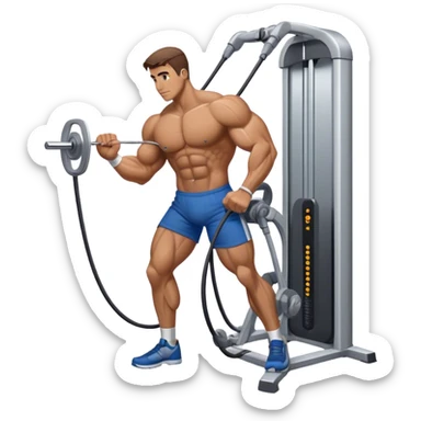 guy cable-crossover-machine sticker