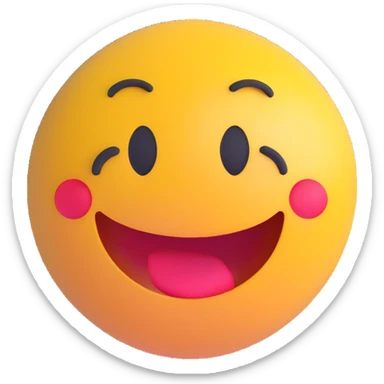 3D smiley emoji, round shape, shocked face, with the text "wtf" sticker