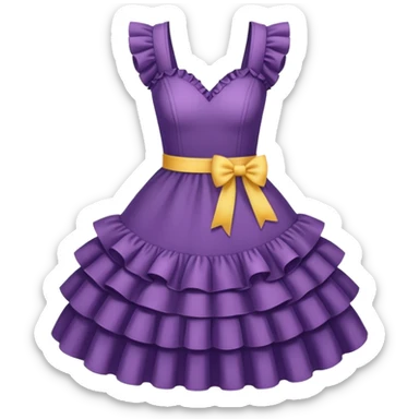 dresses with ruffles sticker