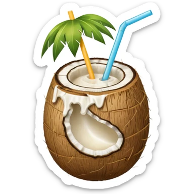 hawaii coconut drink  sticker