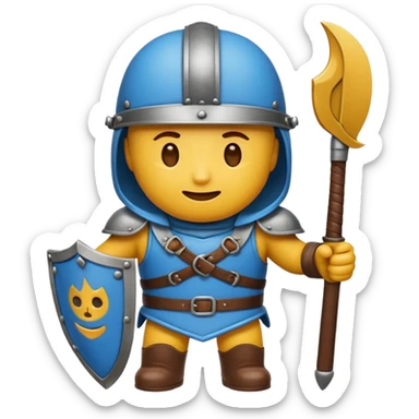 Hazme un conjunto de emojis de un caballero medieval con actitud muy masculina en diversos estados de animos de los caballeros teutonicos sticker