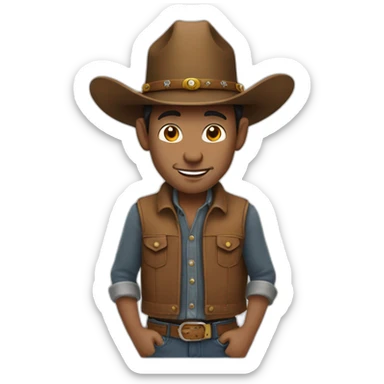 Raton laveur avec un chapeau de cowboy sticker