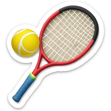 beach tennis racket and ball sticker