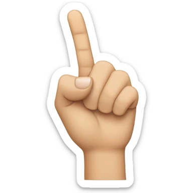 Middle finger with black nail polish  sticker