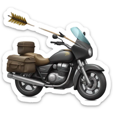 Dear motorbike and bow and arrow  sticker