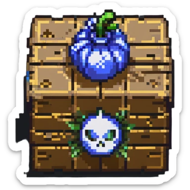 power up crate with bomb symbol for a video game sticker