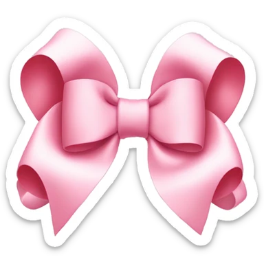 light pink bow on light pink bow sticker
