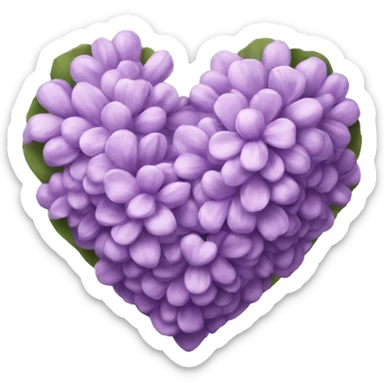 lilac heart sticker