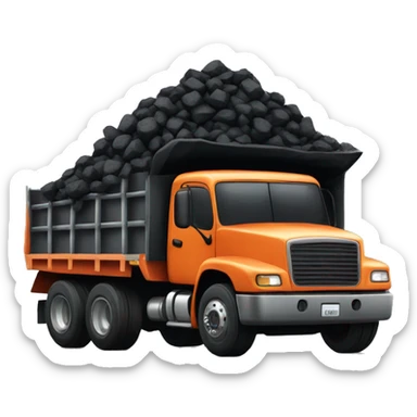 a truck with coal sticker