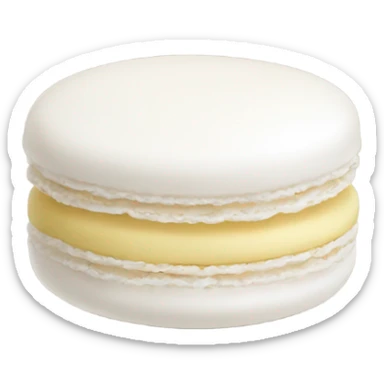 white macaron sticker