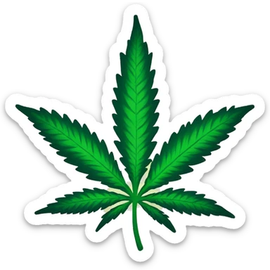 marijuana symbol sticker