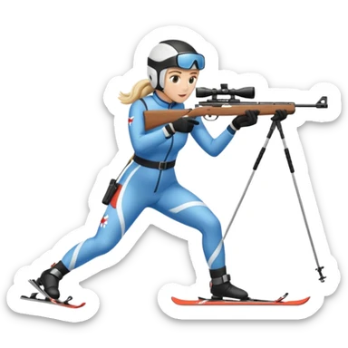 skii biathlon sticker