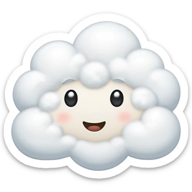 comic think cloud with three dots, no text sticker