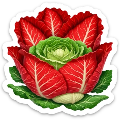 Korean kimchi cabbage leaves sticker