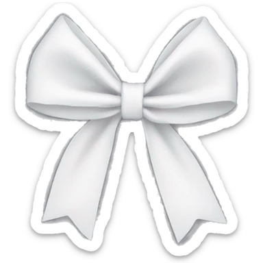 White bow  sticker