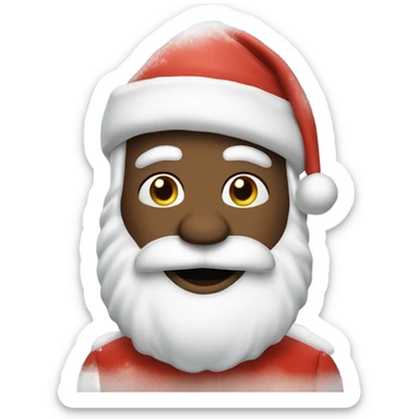 Santa with snow on the end of his nose sticker