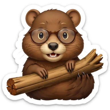 spectacled beaver sticker